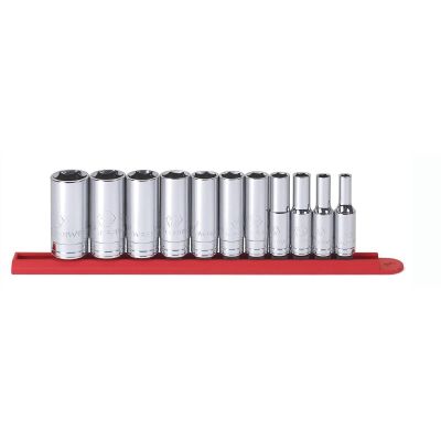 KDT80555 image(0) - GearWrench 11 Piece 3/8 Inch Drive 6 Point Deep SAE Socket Set