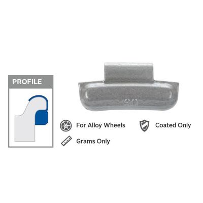 PWWFN010 image(0) - Wegmann Automotive 10 g Lead Coated Clip-on FN Orange Series Wheel Weight (Box of 25)