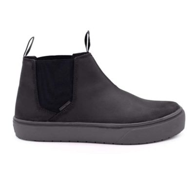 FSIAW7101-11.5D image(0) - Airwalk AIRWALK - VENICE - Men's Leather Chelsea Slip On - CT|EH|SF|SR - Black / Forged Iron - Size: 11.5 - D - (Regular)