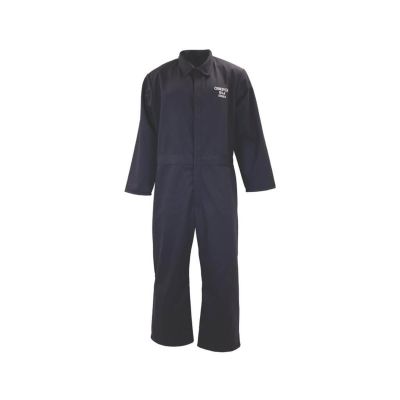 OBRBSA-OB59NB-RS image(0) - Oberon Coveralls - Arc Flash & Inherently Flame Resistant - 12 Cal BSA™ - Color: Navy Blue - Size: Small
