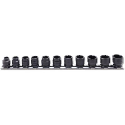 KKNRS13401MS-11 image(0) - Ko-ken USA RS13401MS/11 3/8 Sq. Dr. Socket set 8-19mm 6 point Thin walled 11 pieces