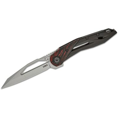 CRK5702 image(0) - CRKT (Columbia River Knife) Nucleus Frame Lock Folding EDC Pocket Knife - Black/Red