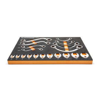 KDTGWMSSRWSAE image(0) - GearWrench 19 Piece Specialty Ratcheting SAE Wrench Set Inch Foam Storage Tray