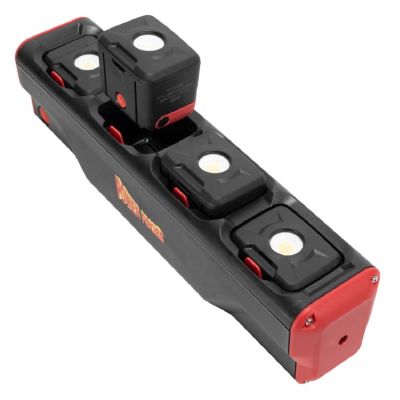 PPRPPMWL1000 image(0) - Power Probe PPMWL1000 Pro Series 1000 Total Lumen Rechargeable Magnetic Base with Four Modular Magnetic Removable Work Lights - Black