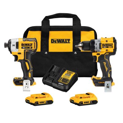 DWTDCK248D2 image(0) - DeWalt 20V MAX XR Cordless 1/2 inch Drill/Driver and 1/4 inch Impact Driver Kit