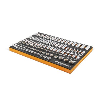 KDTGWMSSKT38MM image(0) - GearWrench 104 Pc. 3/8 Inch Drive Master Metric Socket Set Inch Foam Storage Tray