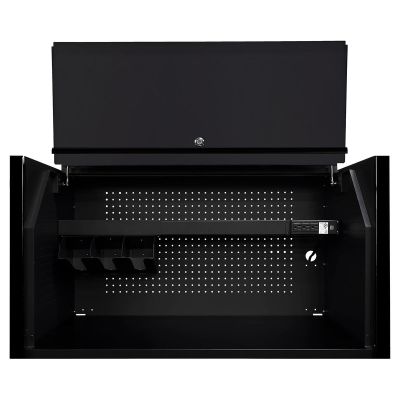 EXTDX412501HCMBBK image(0) - Extreme Tools DX Series 41in W X 25in D Extreme Power Workstation Hutch Matte Black with Black Handle