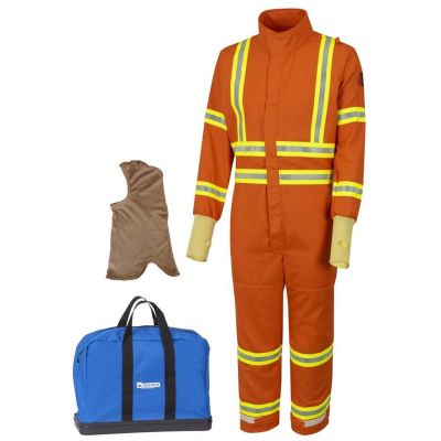 OBRGES6A-ES-XL image(0) - Oberon Suit Kit - Gas Extraction - 6 Second GES6™ - Comes with Coveralls, Balaclava and Carrying Bag - With Escape Strap - Color: Orange - Size: XL