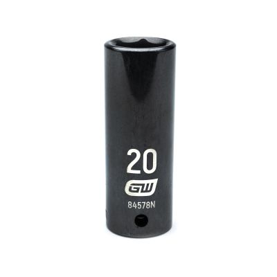 KDT84578N image(0) - GearWrench 1/2 Inch Drive 6 Point Deep Impact Metric Socket 20mm