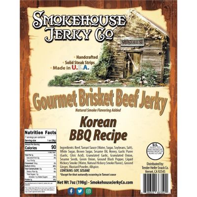 THS608603-663501 image(0) - Tender Heifer Snack Co. Korean BBQ Beef Jerky 7  Ounce - Beef Jerky