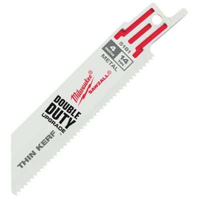 MLW48-00-5181 image(0) - Milwaukee Tool 4" 14 TPI SAWZALL Blades (5 Pk)