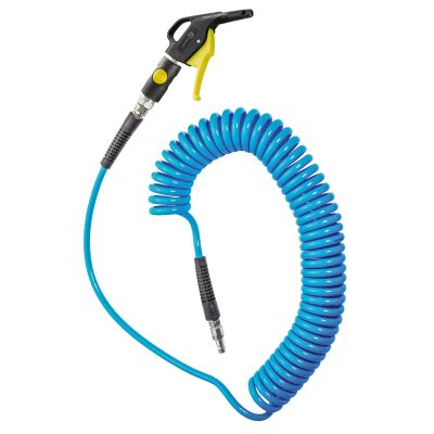 PRVBGKPASCO268 image(0) - Prevost 1/4" ID x 26' Coil hose with 1/4" prevoS1 ARO 210 safety coupling, OSHA blow gun and 1/4" plug