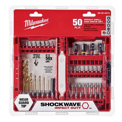 MLW48-32-4013 image(0) - Milwaukee Tool SHOCKWAVE Impact Duty Drill & Drive Set ‐ 50PC