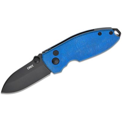CRK2474BD image(0) - CRKT (Columbia River Knife) Squid Button Lock Folding EDC Pocket Knife - Blue