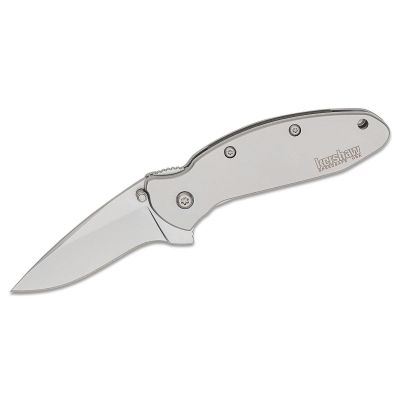 KER1620FL image(0) - Kershaw Scallion Assisted Open Inset Liner Lock Drop Point Blade EDC Folding Pocket Knife - Silver