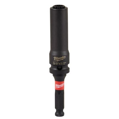 MLW49-66-5119 image(0) - Milwaukee Tool Shockwave Lineman's 12PT 3/8"& 1/2" 2-in-1 Socket