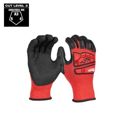 MLW48-73-8132 image(0) - Milwaukee Tool Impact Cut Level 3 Nitrile Dipped Gloves - Large