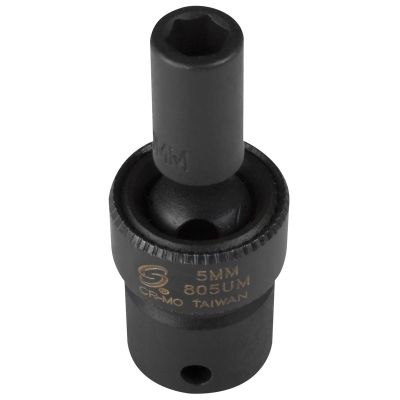 SUN805UM image(0) - SUNEX SOCKET IMPACT FLEX 5MM 1/4IN. DRIVE STD 6 POINT