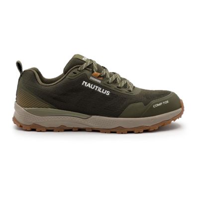 FSIN5301-10EE image(0) - Nautilus Nautilus Safety Footwear - TRILLIUM - Men's Low Top Shoe - CT|EH|SF|SR - Olive - Size: 10 - 2E - (Extra Wide)