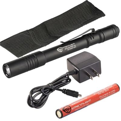 STL66133 image(0) - Streamlight Stylus Pro USB LED 350 Lumen Penlight with 120V AC Charge Cord - Black