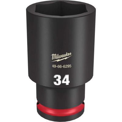 MLW49-66-6295 image(0) - Milwaukee Tool SHOCKWAVE Impact Duty 1/2"Drive 34MM Deep 6 Point Socket