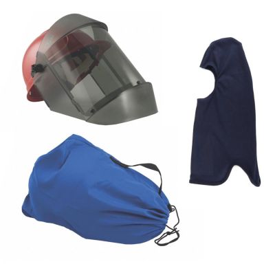 OBRTCG12KIT image(0) - Oberon Face Shield Kit - Arc Flash - 12 Cal TCG™ -Comes with hard cap, 12 calorie face shield, balaclava, and storage bag