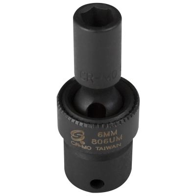SUN806UM image(0) - SUNEX SOCKET IMPACT FLEX 6MM 1/4IN. DRIVE STD 6 POINT