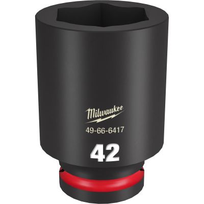 MLW49-66-6417 image(0) - Milwaukee Tool SHOCKWAVE Impact Duty 3/4"Drive 42MM Deep 6 Point Socket