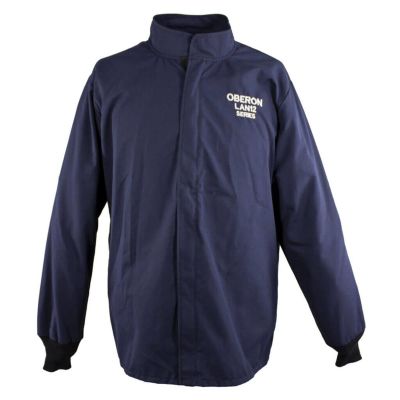 OBRLAN2ST-CT-ES-4XL image(0) - Oberon Coat - Arc Flash - 12 Cal LAN™ Series Deluxe - With Escape Strap - Color: Navy Blue - Size: 4XL