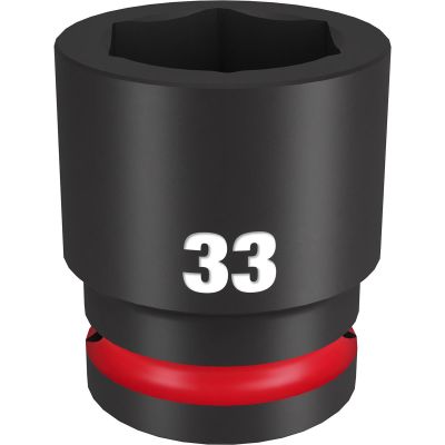 MLW49-66-6371 image(0) - Milwaukee Tool SHOCKWAVE Impact Duty 3/4"Drive 33MM Standard 6 Point Socket