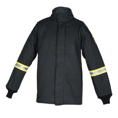 OBRTCG75-CT-ES-L image(0) - Oberon Coat - Arc Flash - 75 Cal TCG™ - With Escape Strap - Color: Black - Size: Large