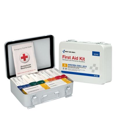 FAO90568 image(0) - First Aid Only 16 Unit First Aid Kit ANSI A Metal Case