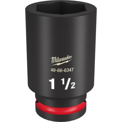 MLW49-66-6347 image(0) - Milwaukee Tool SHOCKWAVE Impact Duty 3/4"Drive 1-1/2" Deep 6 Point Socket