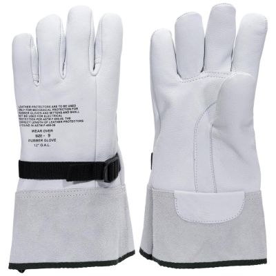 OBRLP-CB-12-11 image(0) - Oberon Gloves - Rubber Electrical Glove Leather Protectors - Class 1 & Class 2 - Size: Regular - 11