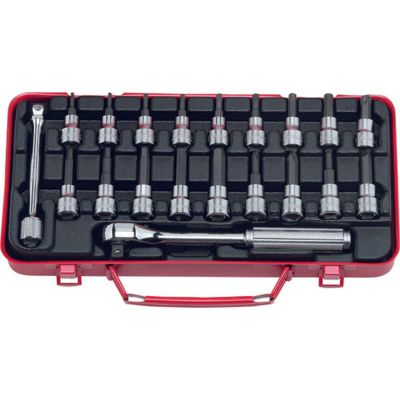 KKN3276 image(0) - Ko-ken USA 3276 3/8 Sq. Dr. Bit Socket set 20 pieces
