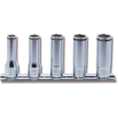KKNRS3350M-5 image(0) - Ko-ken USA 3/8 Sq. Dr. Deep NUT GRIP® Socket Set 8mm-14mm - 5 pieces