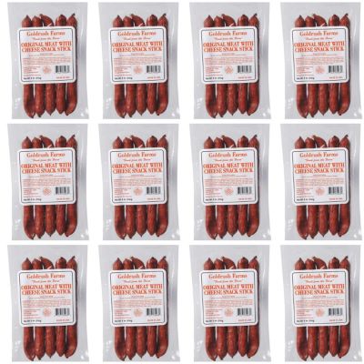 GRJ72063 image(0) - Gold Rush Jerky Original Meat & Cheddar "Fresh from the Farm" Meat Snack Stick - 12 Count (6 lbs.)