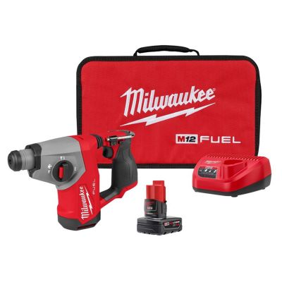 MLW2508-21XC image(0) - Milwaukee Tool M12 FUEL 5/8 Inch SDS Plus Rotary Hammer Kit