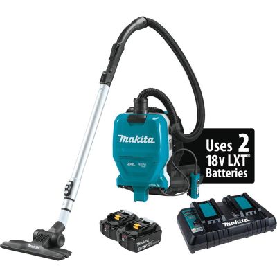MAKXCV09PT image(0) - 18V X2 (36V) LXT® Lith-Ion Brushless Cordless 1/2 Gallon HEPA Filter Backpack Dry Vacuum Kit (5.0Ah)