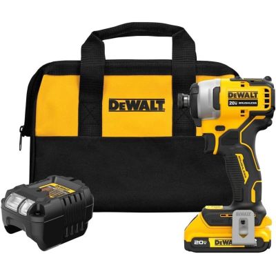 DWTDCF809D1 image(0) - DeWalt 20V MAX* ATOMIC Cordless Brushless 1/4 in Impact Driver Kit (1) Lithium Ion Battery with Charger