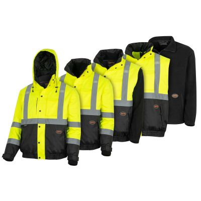 SRWV1134460U-2XL image(0) - Pioneer 5 in 1 Waterproof Insulted Jacket - Color: Hi-Vis Yellow / Black - Size: 2XL