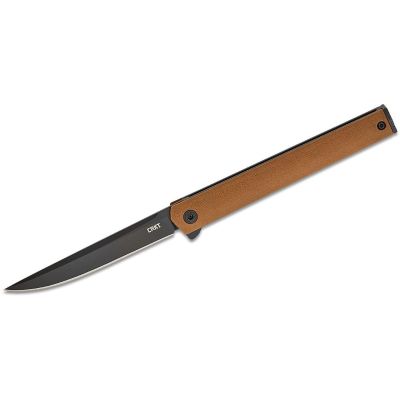 CRK7097DK image(0) - CRKT (Columbia River Knife) CEO Flipper Folding EDC Pocket Knife - Desert Tan Brown
