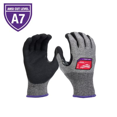 MLW48-73-7014 image(0) - Milwaukee Tool Cut Level 7 High-Dexterity Nitrile Dipped Gloves -XXL