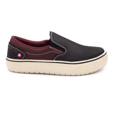 FSIAW7050-11B image(0) - Airwalk AIRWALK - VENICE - Women's Leather Slip On - CT|EH|SF|SR - Black / Tawny Port - Size: 11 - B - (Medium)