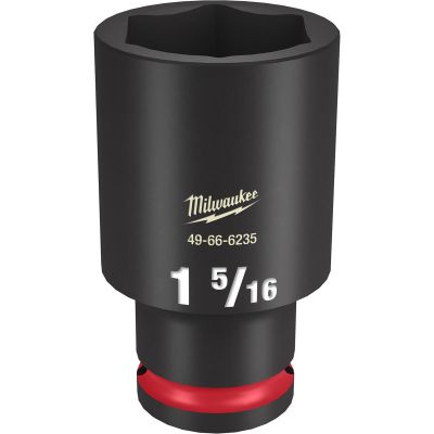 MLW49-66-6235 image(0) - Milwaukee Tool SHOCKWAVE Impact Duty 1/2"Drive 1-5/16" Deep 6 Point Socket