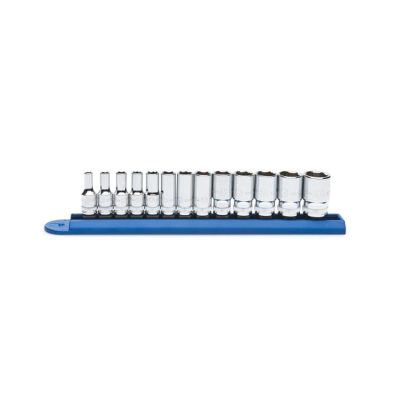 KDT80304S-06 image(1) - GearWrench 13 Piece 1/4 Inch Drive 6 Point Mid Length Metric Socket Set