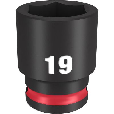 MLW49-66-6143 image(0) - Milwaukee Tool SHOCKWAVE Impact Duty 3/8"Drive 19MM Standard 6 Point Socket