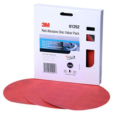 MMM01252 image(0) - 3M DISC VALUE PACK 01252 6 IN P320 25/PACK