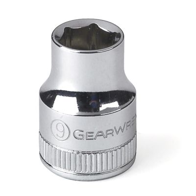 KDT80377 image(0) - GearWrench 3/8 Inch Drive 6 Point Standard Metric Socket 9mm
