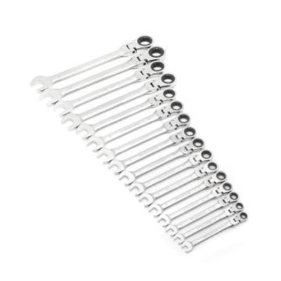 KDT9902D image(0) - GearWrench 16 Piece 72-Tooth 12 Point Flex Head Ratcheting Combination Metric Wrench Set